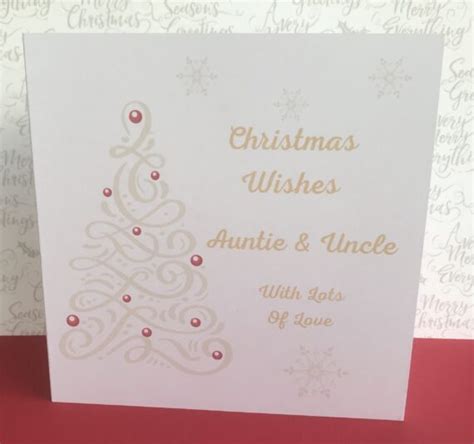 auntie and uncle christmas card christmas wishes auntie and uncle with lots of love with love