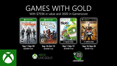 Xbox September 2020 Games With Gold Youtube