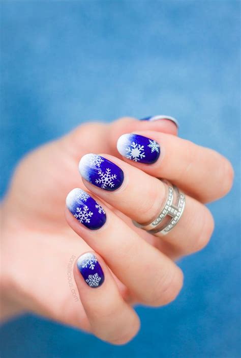 14 Sensational Snowflake Nail Designs To Try Sonailicious Christmas