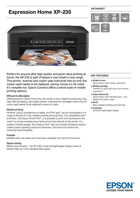 21.0 cm / 8.3 inches. Epson Inkjet Printer Xp-225 Drivers / Epson 18 Black ...