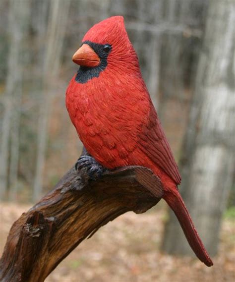 Northern Cardinal Carving From The Birds Of Vermont Museum Bird