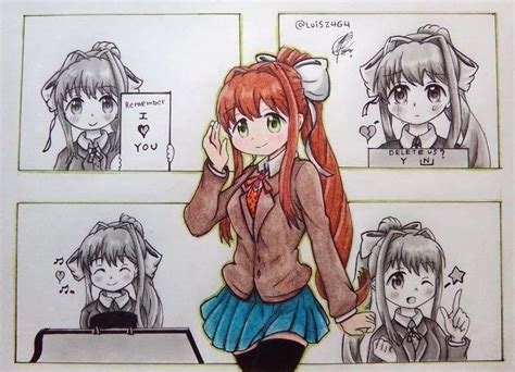The Many Sides Of Monika 💚💚💚 By Luisz4g4 On Twitter Literature