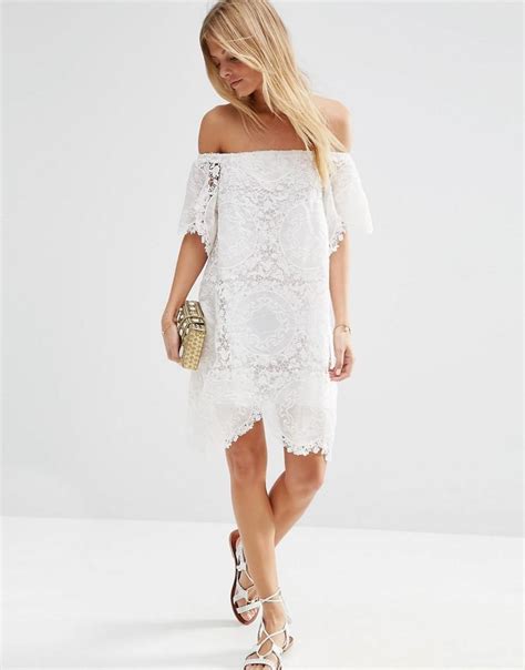 Asos Premium Off Shoulder Sundress With Embroidery At Asos