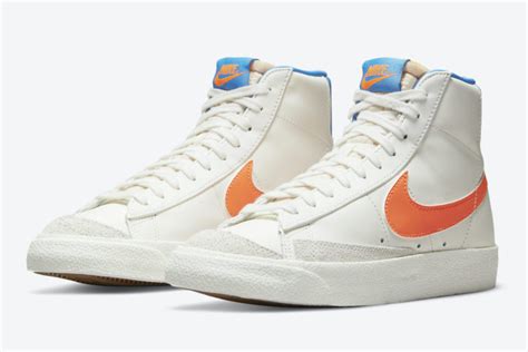Nike Blazer Mid 77 White Orange Blue Dq4692 100 Release Date Sbd