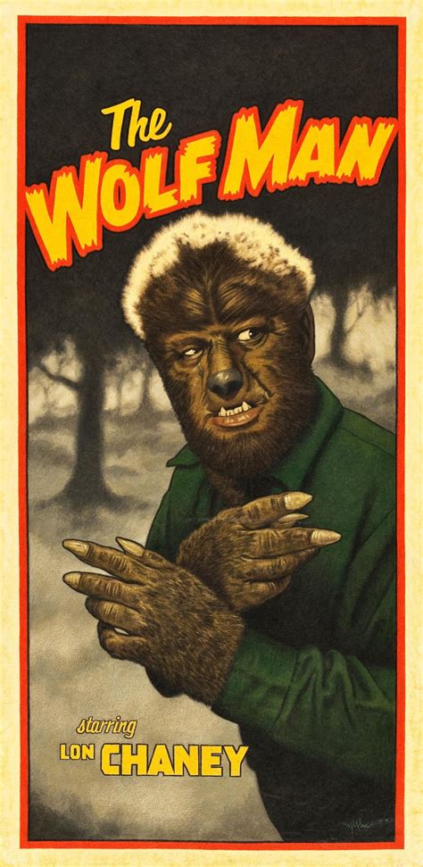 Wolfman Reproduction Poster Print Etsy Classic Horror Movies