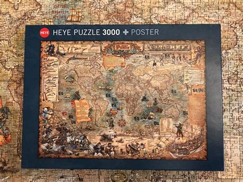 Heye Pirate World 3000 Piece Map Jigsaw Puzzle With Poster 1905853714