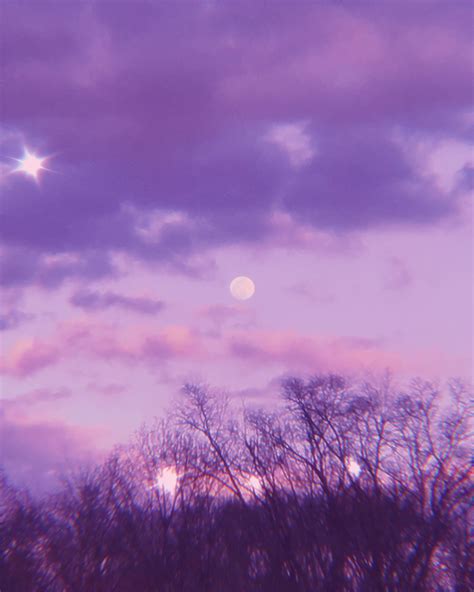 Moon Sunset Purple Wallpaper Iphone Lavender Aesthetic Violet Aesthetic