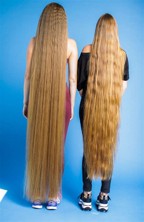 photo set two women with extremely long hair photosh long hair styles extremely long hair