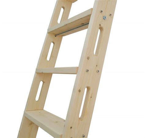 Wood Ladder Library Ladder Unassembled Poplar Oak Pine Md5