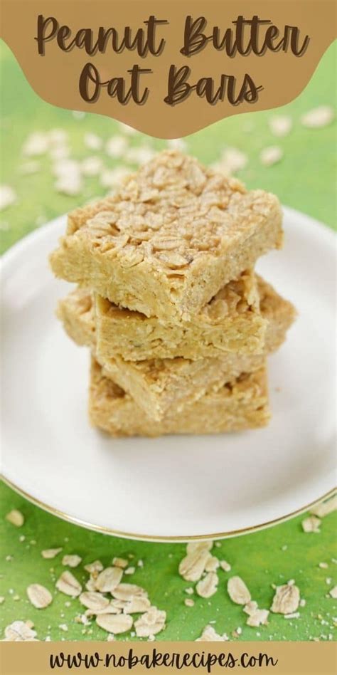 Peanut Butter Oat Bars No Bake Dessert Recipes