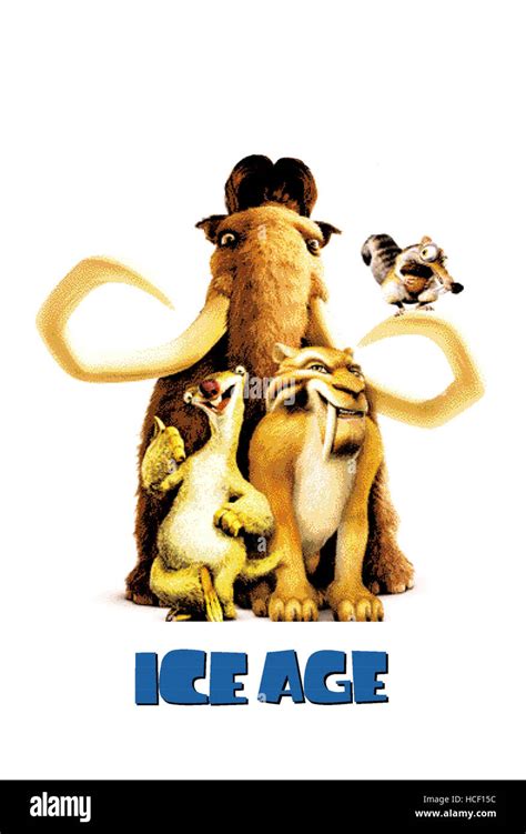 Ice Age Manfred Sid The Sloth Diego Scrat 2002 Tm And Copyright C