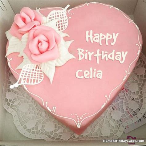 Happy Birthday Celia Cakes Cards Wishes