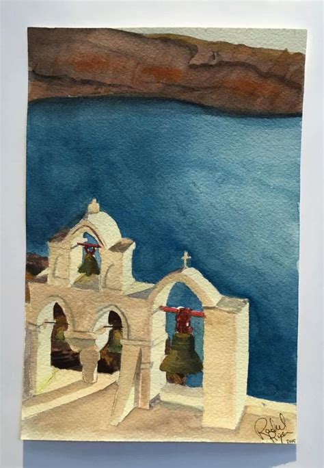 Kings tattoo, chersoniso, iraklion, greece. Santorini, Greece- Original Watercolor Painting by ...