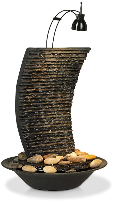 Water Ripple Japanese Zen Indoor Tabletop Fountain 17 14 High With