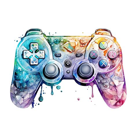 Watercolor Gaming Controller Png Ps Controller Sublimation Etsy
