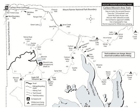 Mount Rainier National Park Map