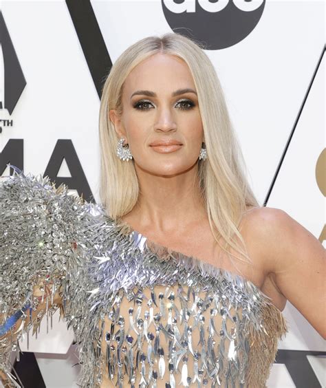 Carrie Underwood Sparks Concern In Thigh Skimming Sheer Dress