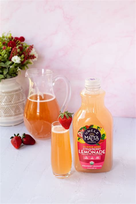 Strawberry Lemonade Mimosas Uncle Matts Organic