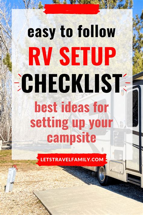 Rv Setup Checklist How To Easily Set Up Your Rv Follow These Easy