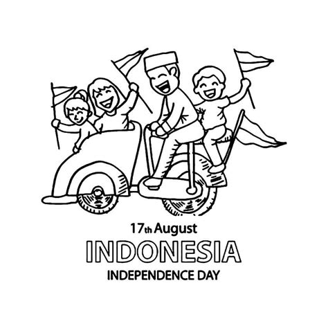 Indonesia Independence Day Coloring Page Printable Coloring Page For