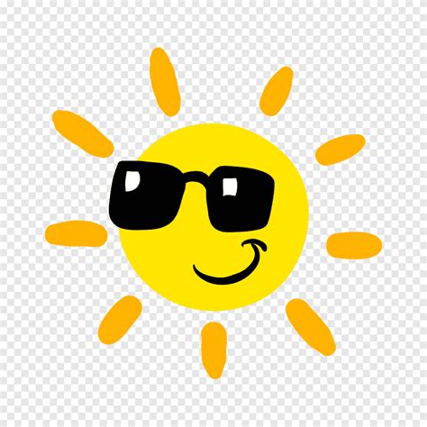 Light Animation Euclidean Sunglasses Sun Smiley Cartoon Sun Png Pngegg