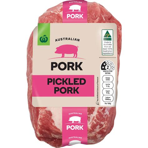 Woolworths Pickled Pork Roast 950g 155kg Woolworths