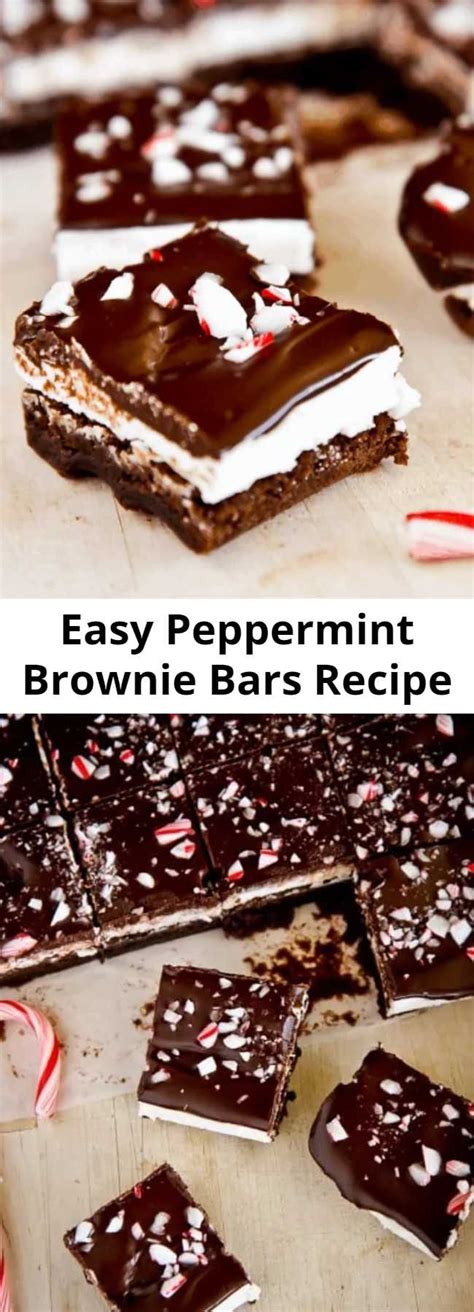 easy peppermint brownie bars recipe 9am chef