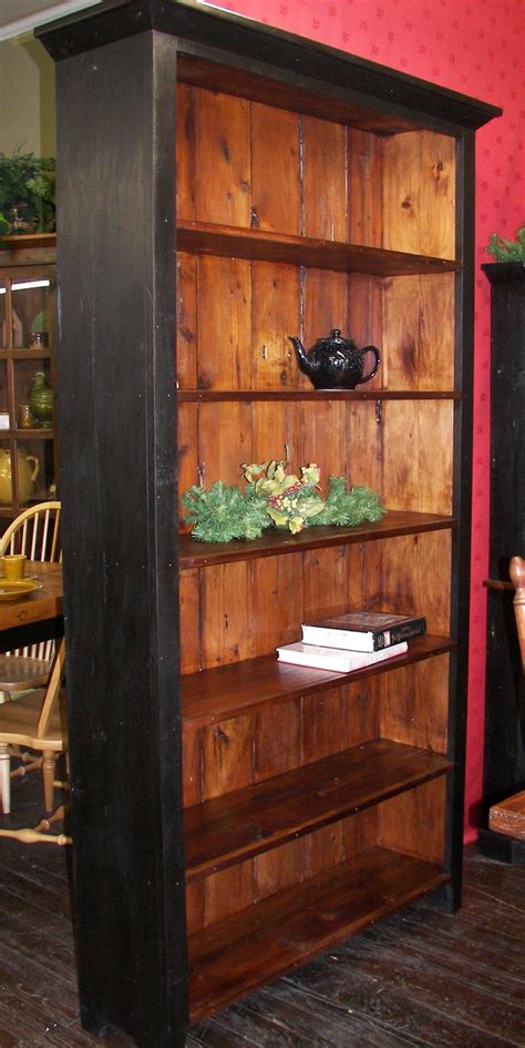 Black Solid Wood Bookcase Bookshelf Camp