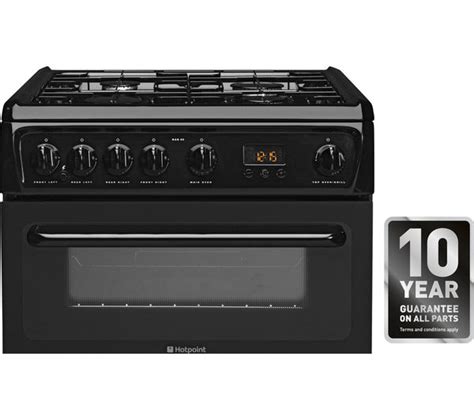 Buy Hotpoint Hag60k 60 Cm Gas Cooker Black Free Delivery Currys