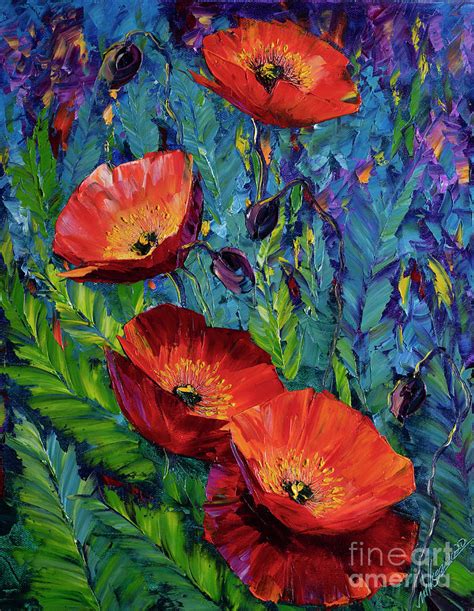 Poppy Flower Painting 12 Painting By Willson Lau Pixels