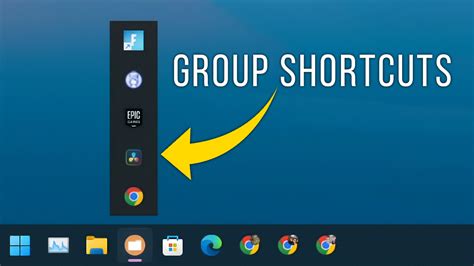 How To Add Apps Group Shortcut On Windows Pc Taskbar Taskbar Group