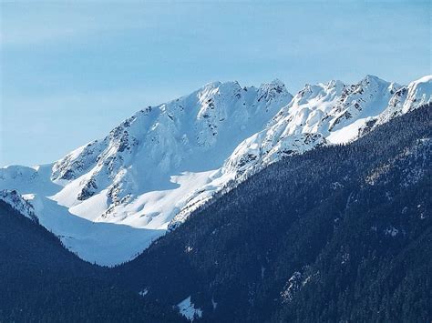 Hd Wallpaper Snow Covered Mountains Lillooet Lake Snow Covered