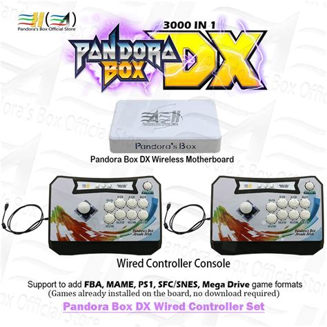 Pandora Box Dx Wired 2 Players Arcade Controller Set Plug And Play 3000