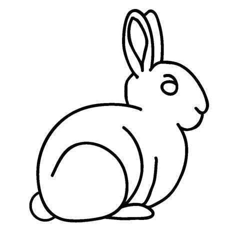 Dibujo De Conejo Clásico Dibujos Para Colorear Fácil