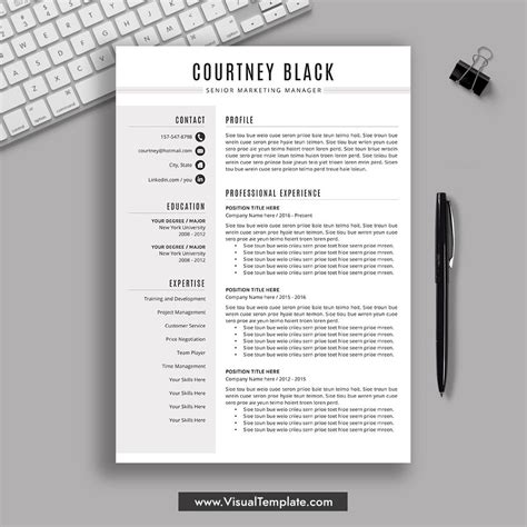 Simple and elegant yet with a modern touch. 2020-2021 Pre-Formatted Resume Template with Resume Icons, Fonts and Editing Guide. Unlimited ...
