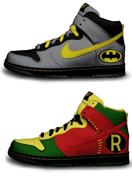 Shoes Nike Sneakers Yellow Black Grey Batman Wheretoget