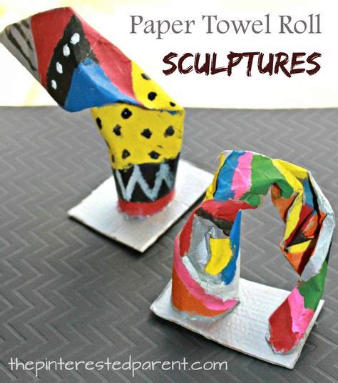 Paper Towel Roll Sculptures Paper Towel Crafts Crafts Art For Kids