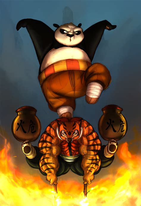Tigress And Po Training By Ritualist On Deviantart
