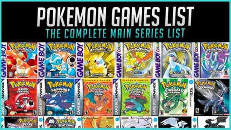 The Complete Pokémon Games List In Order 2023 Gaming Gorilla