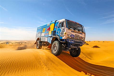 Hd Wallpaper Rally Sand Dunes Vehicle Racing Kamaz Sky Nature