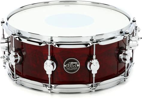 Dw Performance Series Snare Drum 55 X 14 Inch Cherry Stain Lacquer Sweetwater