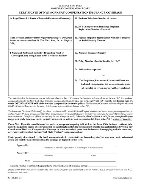 New York State Insurance Fund Workers Compensation Form