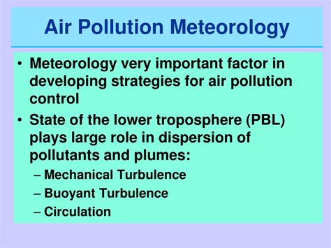 Ppt Air Pollution And Meteorology Powerpoint Presentation Free