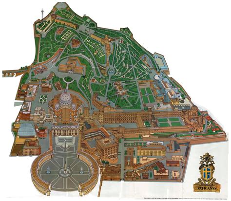 Grande Detallado Mapa Panorámico De Ciudad Del Vaticano Vaticano