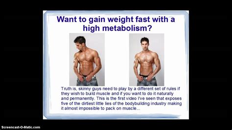how to gain weight fast with a high metabolism youtube
