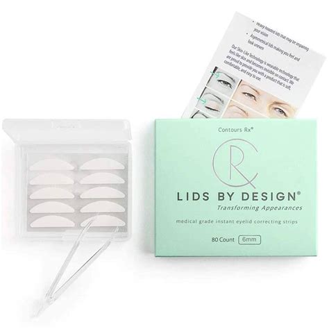 Contours Rx Lids By Design Cosmetic Eyelid Correcting Strips 80 Counts