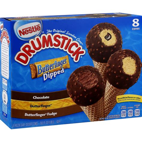 Nestle Drumstick Frozen Dairy Dessert Cones Variety Pack 8 Ct Ice