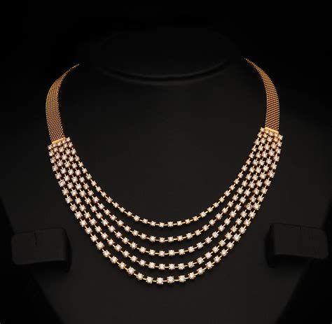 Gold And Diamond Jewellery Designs Indian Diamond Bridal Necklace Sets