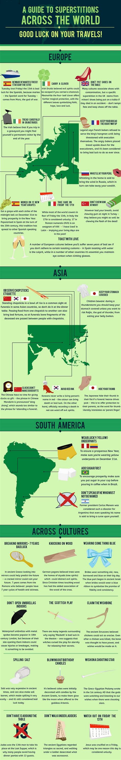 superstitions from around the world you ve probably never heard of infographic