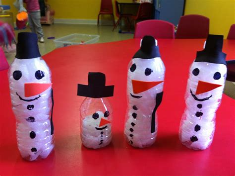 Recycled Water Bottle Snowman Craft For Kids Working With Kids